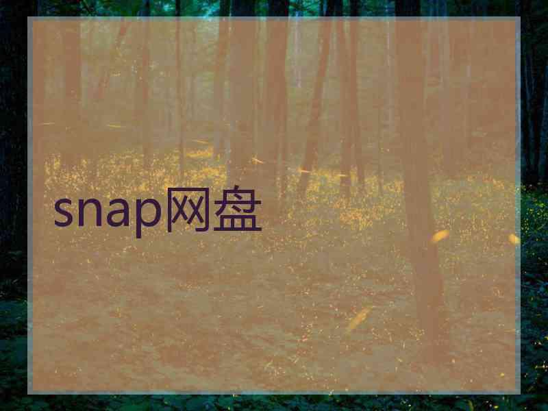 snap网盘