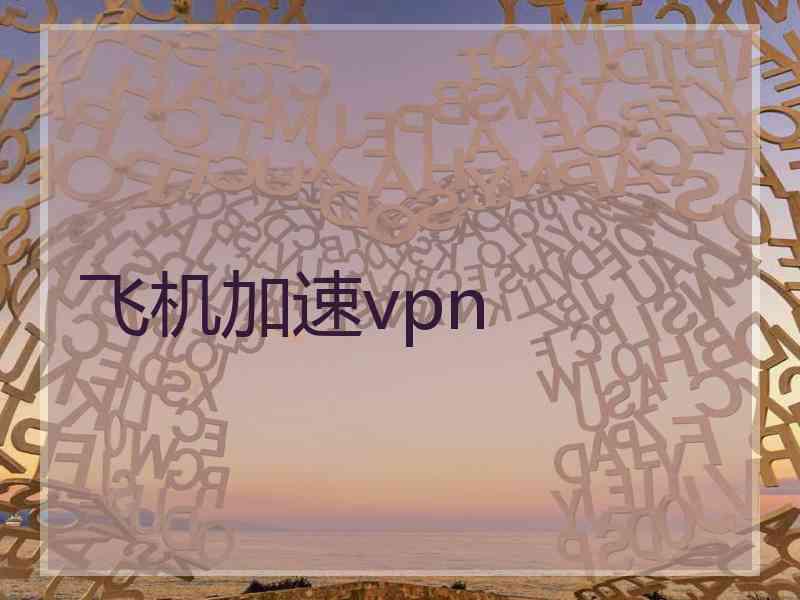 飞机加速vpn