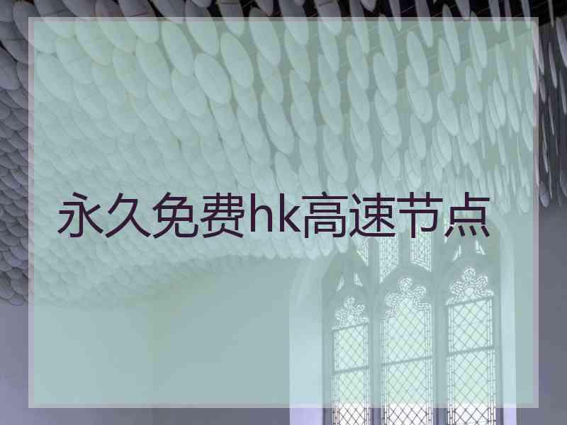 永久免费hk高速节点