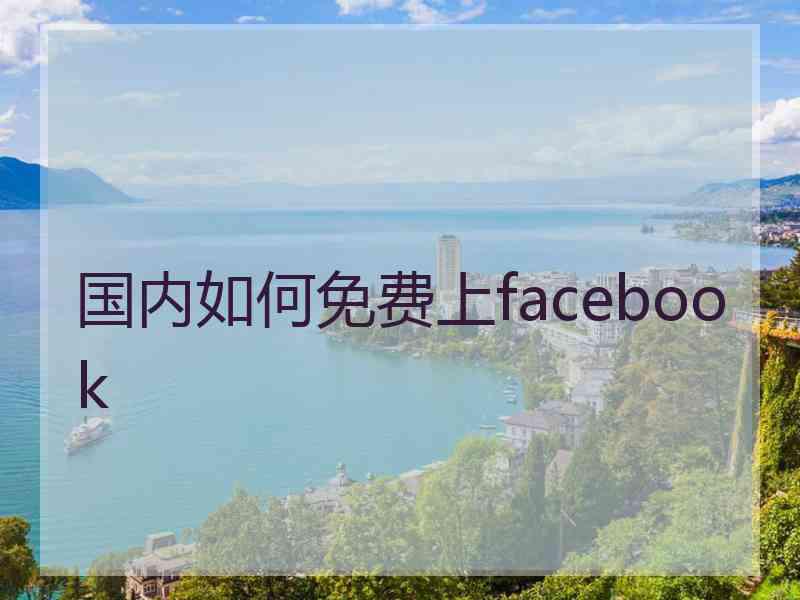 国内如何免费上facebook