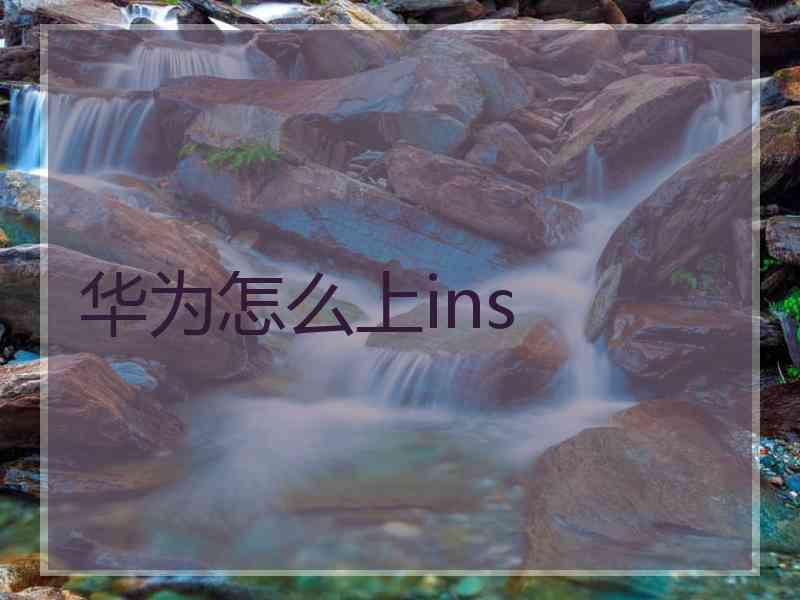 华为怎么上ins