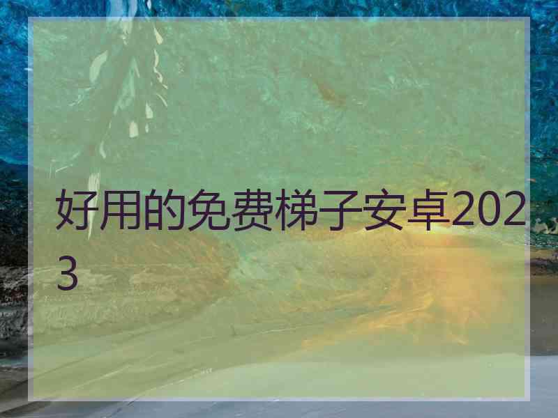 好用的免费梯子安卓2023